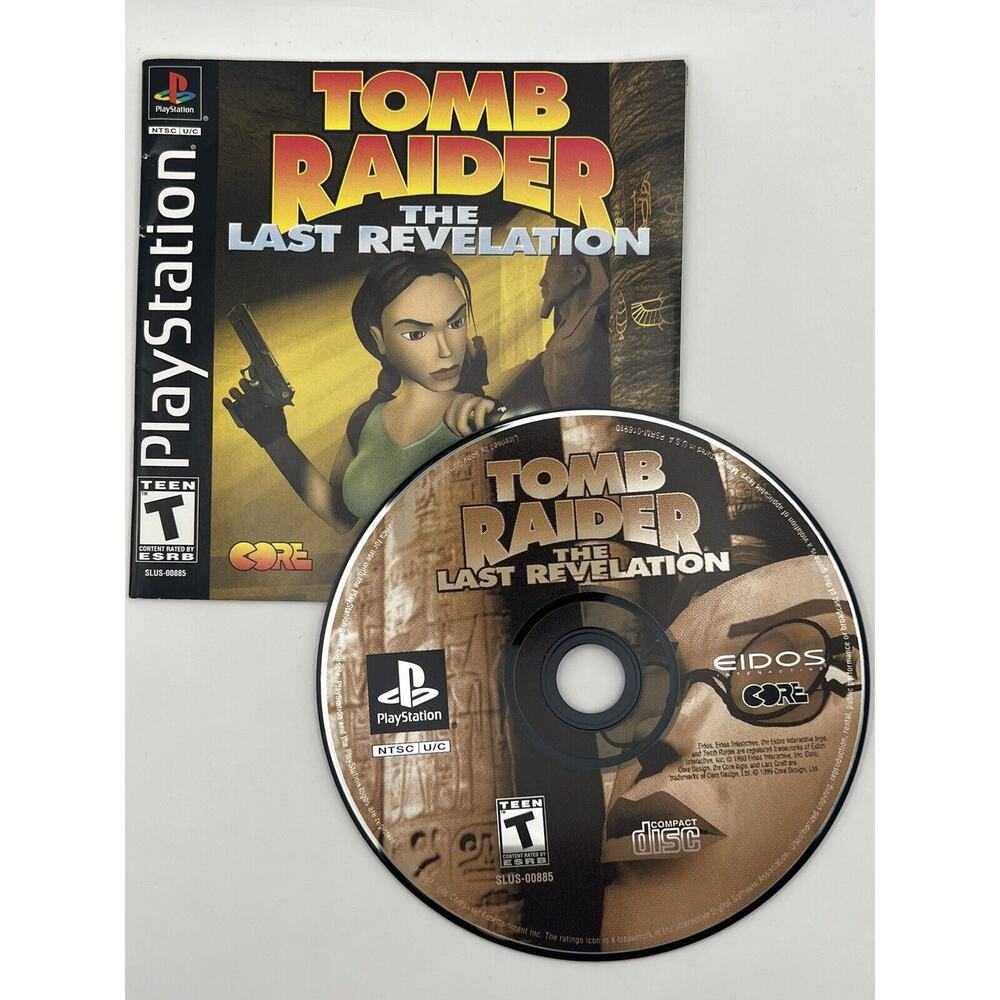 Tomb Raider: The Last Revelation Game Disc & Manual (Sony PlayStation 1, 1999)
